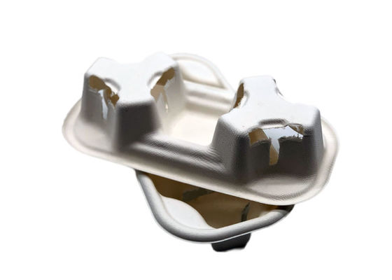Biodegradable 13.5 Grams 2 Cup Coffee Cup Carrier Tray