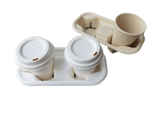 2 Compartment  Compostable 13.5g Paper Cup Holders